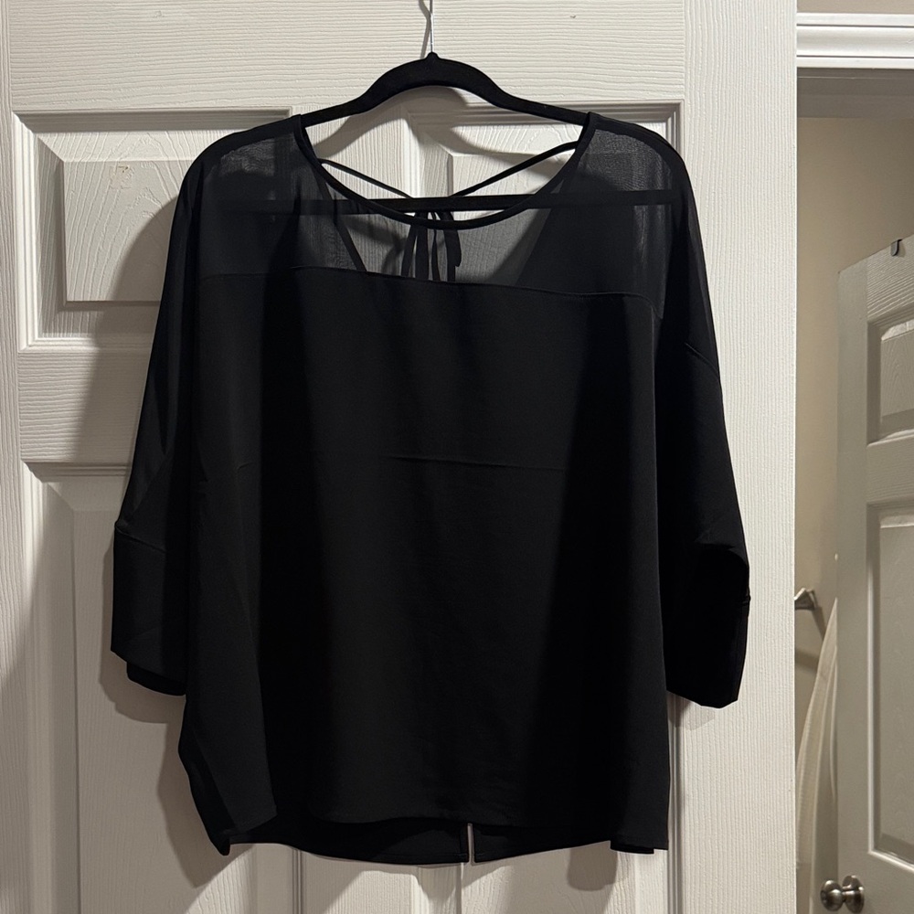 Express Sheer Black Blouse